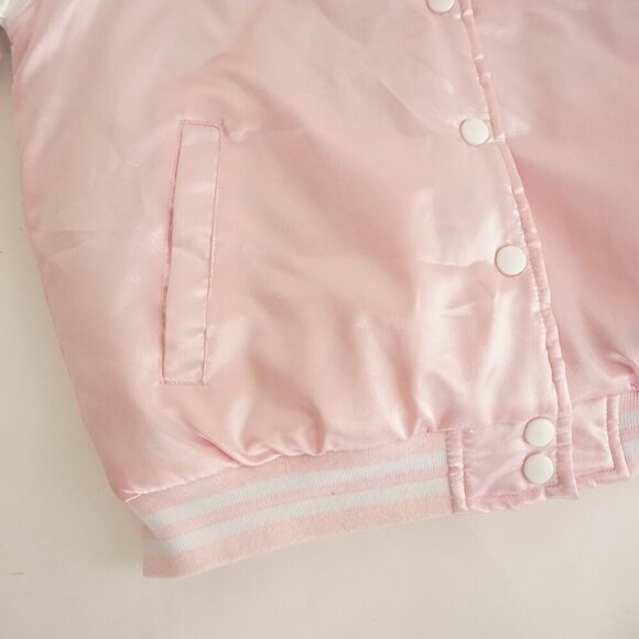 Major League Baseball New York Yankees Pink Button Up Varsity Jacket L(14/16) - Picture 5 of 13